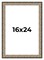 16x24 Ornate Silver Picture Frame - UV Acrylic, Foam Board Backing, Hanging Hardware